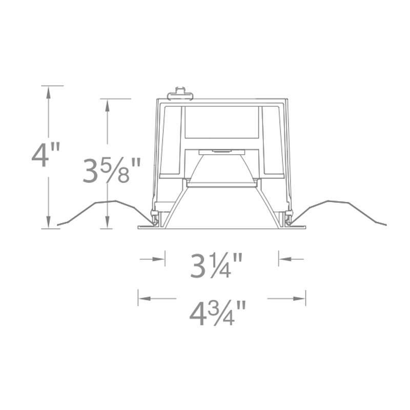 Oculux 3.5" Round Open Reflector Polycarbonate Trim - Diagram