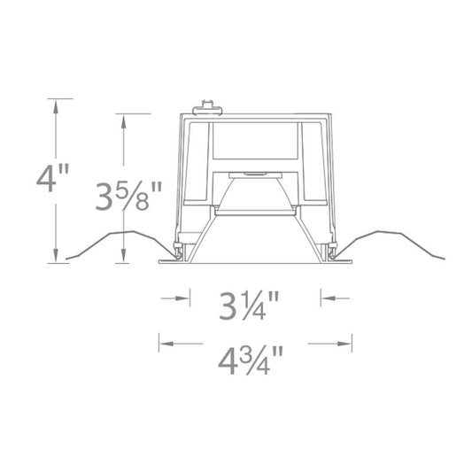 Oculux 3.5" Round Open Reflector Polycarbonate Trim - Diagram