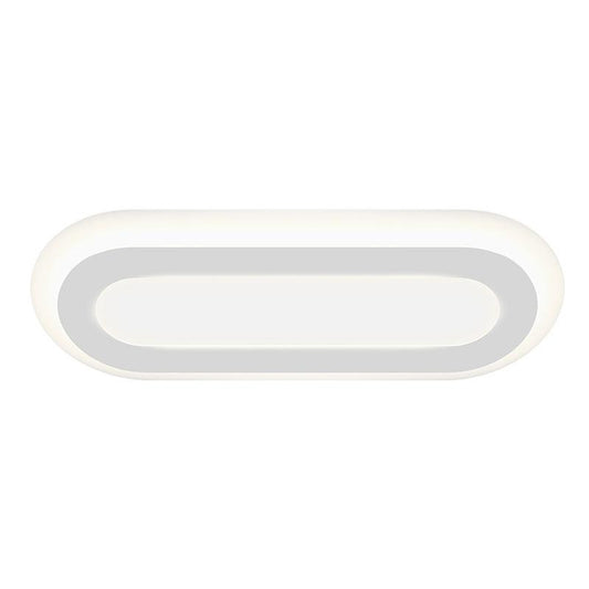 Offset Racetrack 36" LED Flush Mount - Textured White Finish