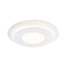 Offset Round LED Flush Mount - Textured White
