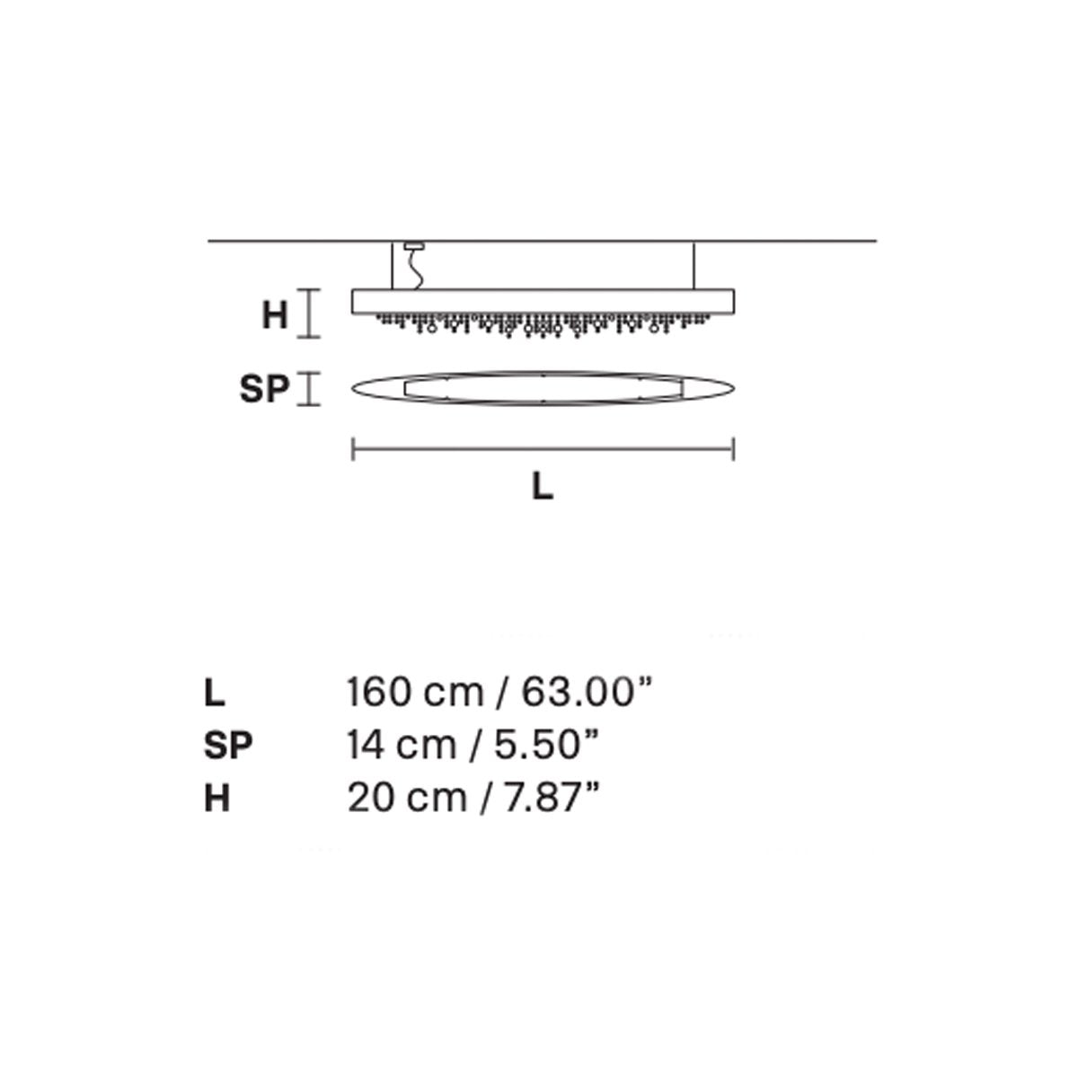 Ola 6 Light Pendant Light - Diagram