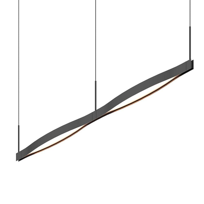Ola Double Linear LED Pendant - Satin Black