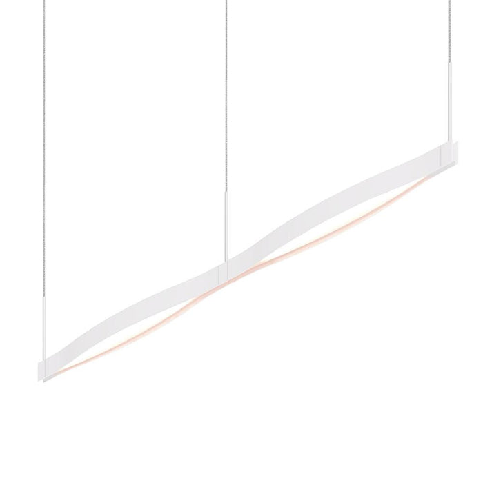 Ola Double Linear LED Pendant - Satin White