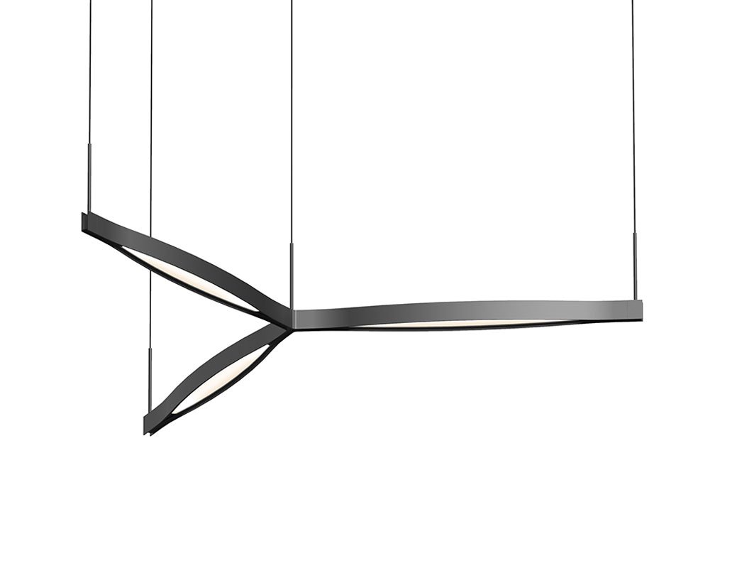 Ola Tri-Star LED Pendant - Satin Black