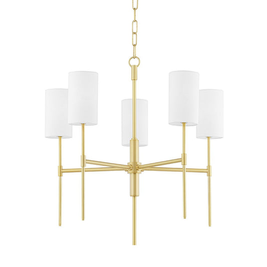 Olivia Small Chandelier - Aged Brass Finish