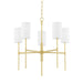 Olivia Small Chandelier - Aged Brass Finish