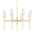 Load image into Gallery viewer, Olivia Large Chandelier - Aged Brass Finish
