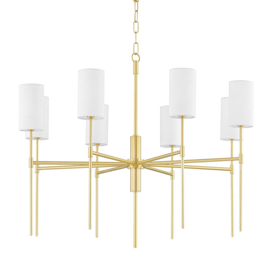 Olivia Large Chandelier - Aged Brass Finish