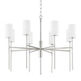 Load image into Gallery viewer, Olivia Large Chandelier - Polished Nickel Finish
