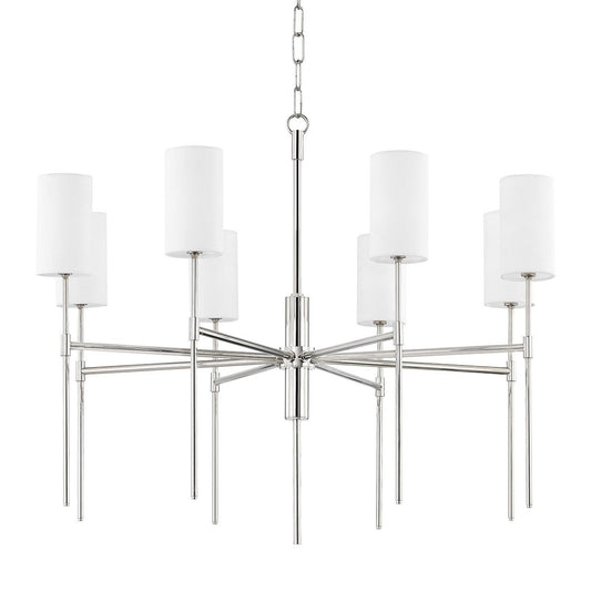 Olivia Large Chandelier - Polished Nickel Finish