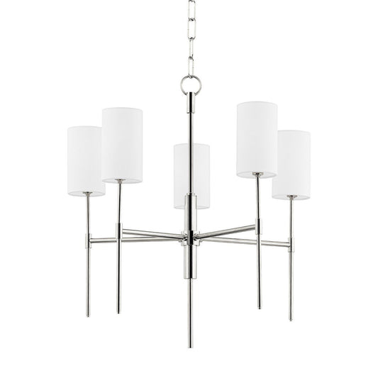 Olivia Medium Chandelier - Polished Nickel Finish