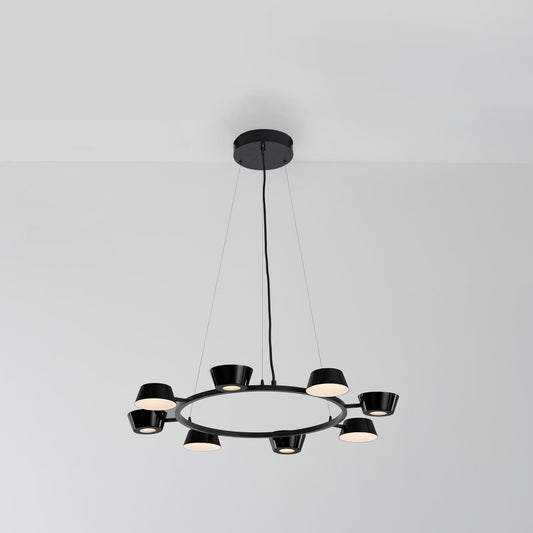 Olo LED Chandelier - Black Finish