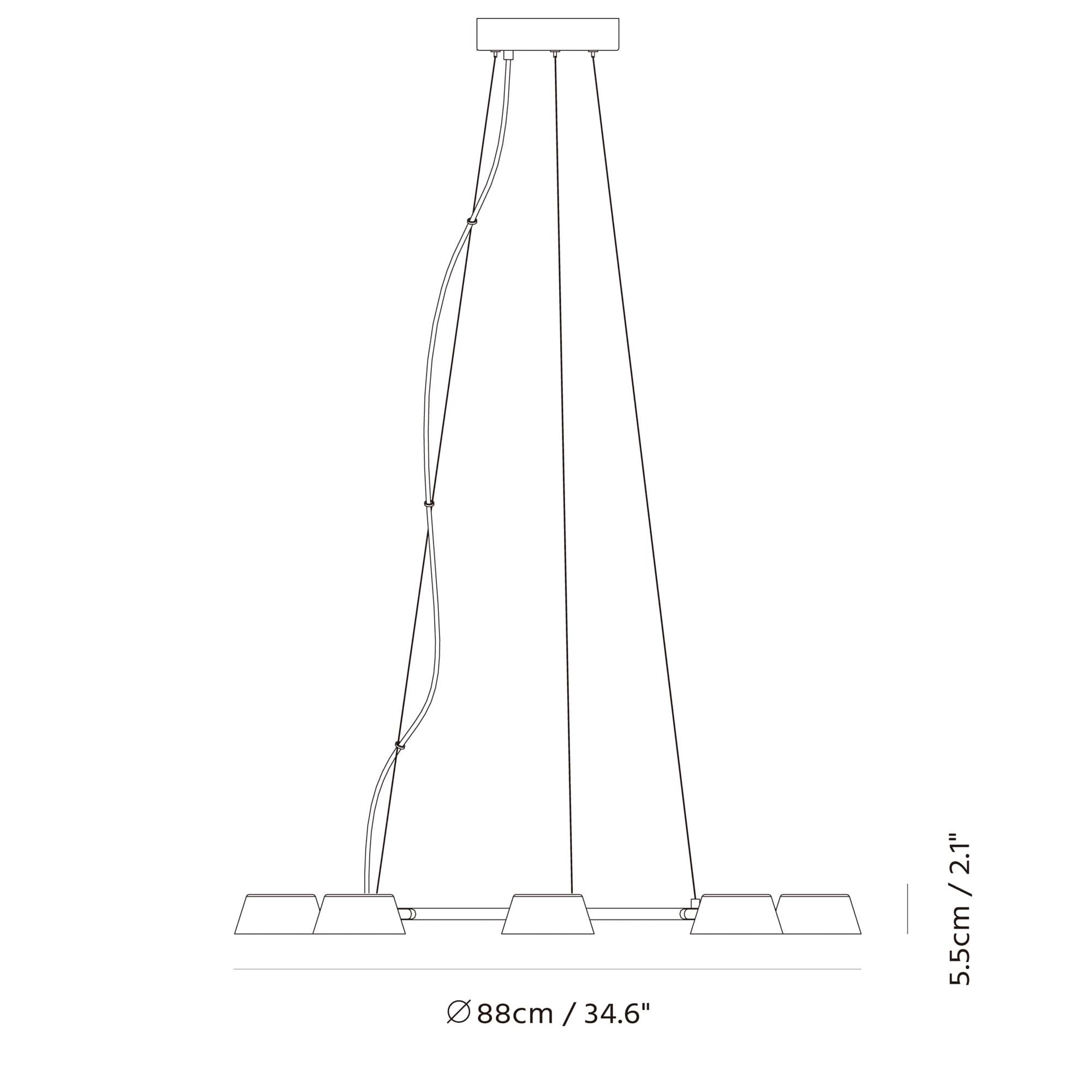 Olo LED Chandelier - Diagram