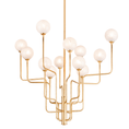 Load image into Gallery viewer, Onyx Large Chandelier - Gold Leaf Finish
