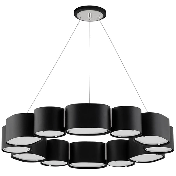 Opal Chandelier - Soft Black Stainless Steel