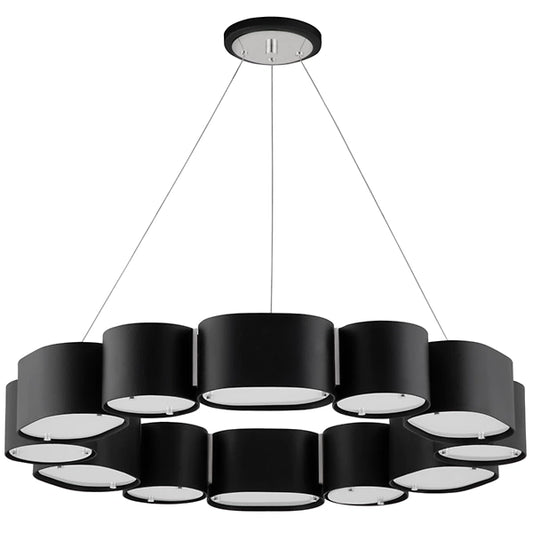 Opal Chandelier - Soft Black Stainless Steel