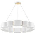 Load image into Gallery viewer, Opal Chandelier - Soft White Vintage Brass
