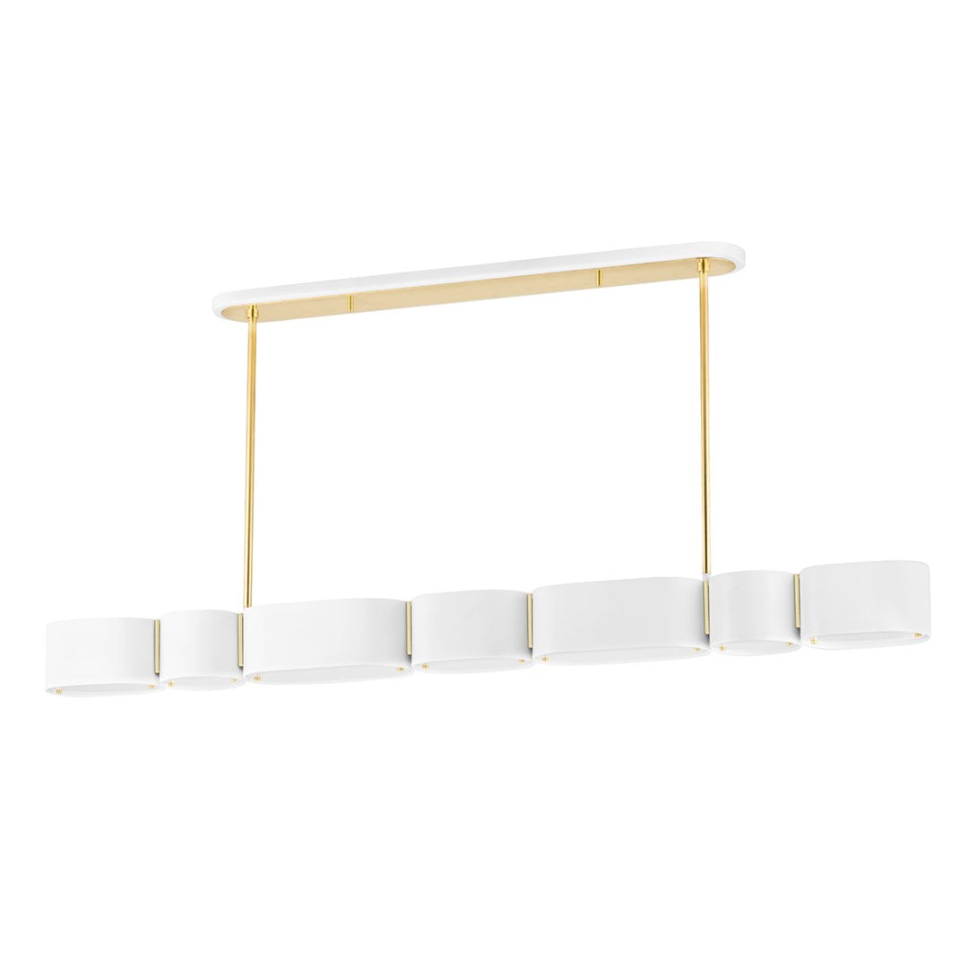 Opal Linear Suspension - Soft White Vintage Brass