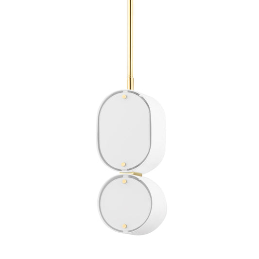 Opal Mini Pendant - Soft White Vintage Brass