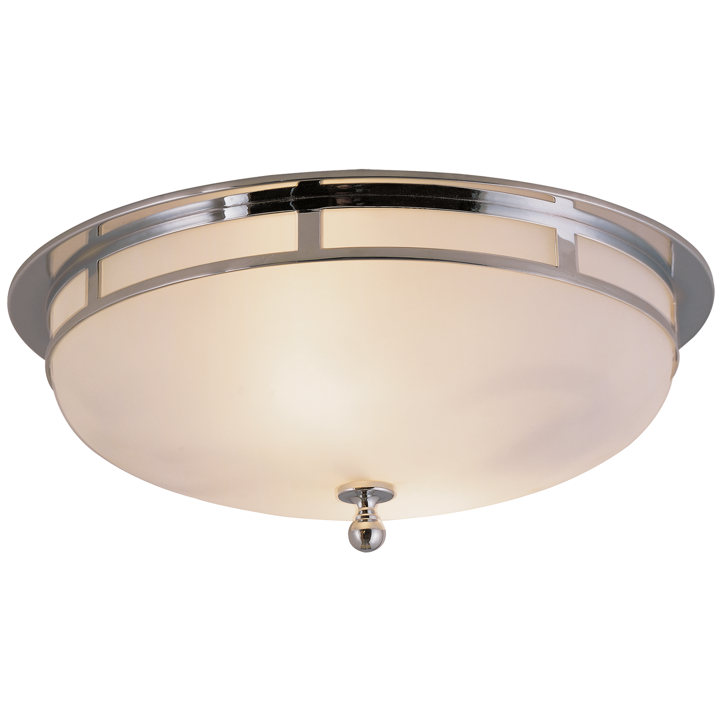 Openwork Large Flush Mount - Chrome Finish