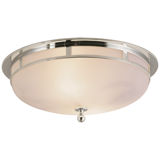 Openwork Large Flush Mount - Polished Nickel Finish