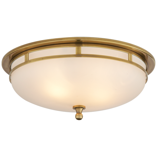 Openwork Large Flush Mount - Hand-Rubbed Antique Brass Finish