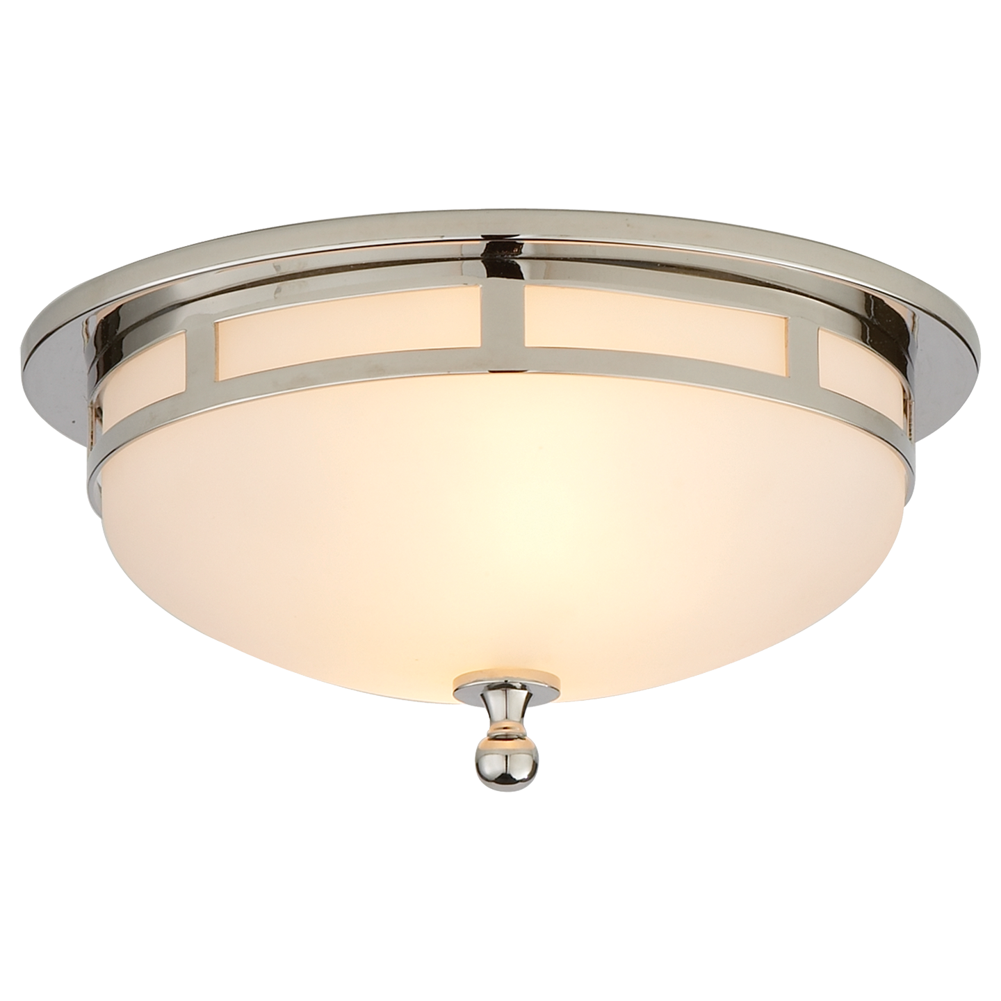 Openwork Small Flush Mount - Chrome Finish