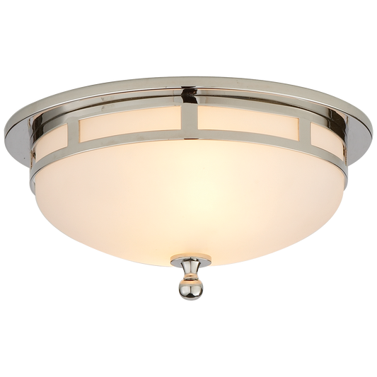 Openwork Small Flush Mount - Polished Nickel Finish