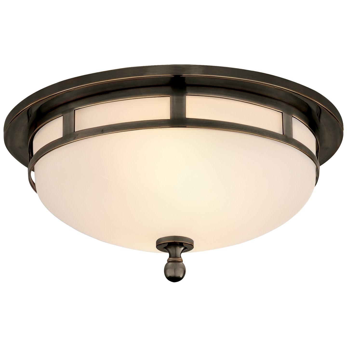 Openwork Small Flush Mount - Bronze Finish