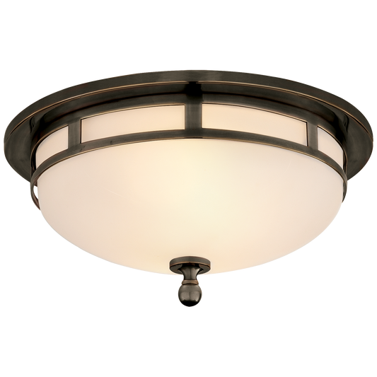 Openwork Small Flush Mount - Bronze Finish