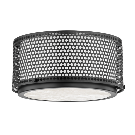 Oracle Large Flush Mount - Black Brass Finish