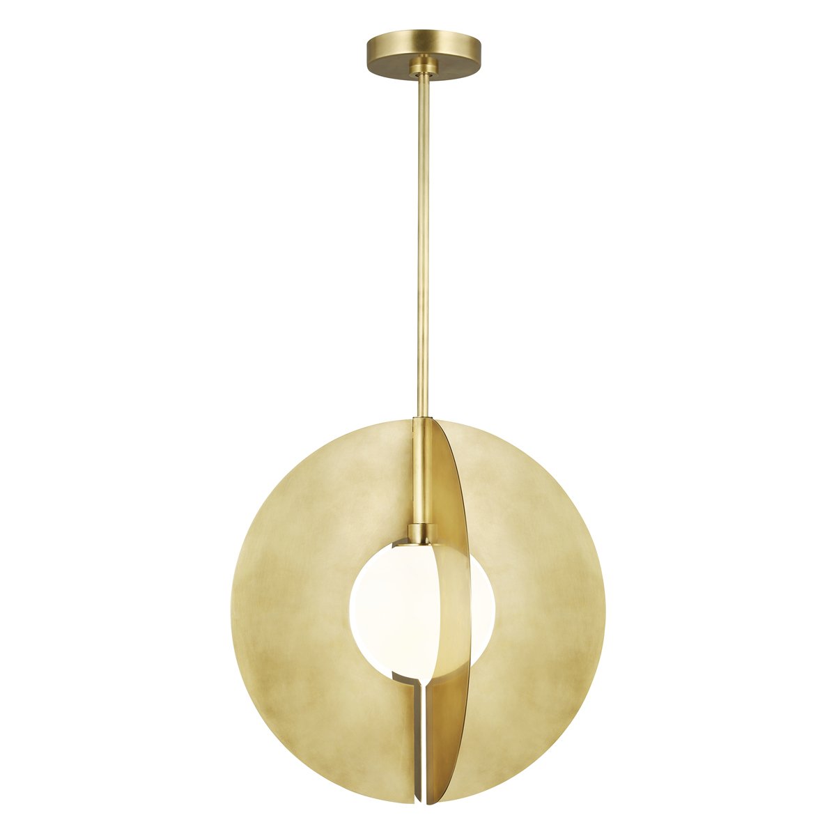 Orbel Round Grande Pendant - Natural Brass Finish