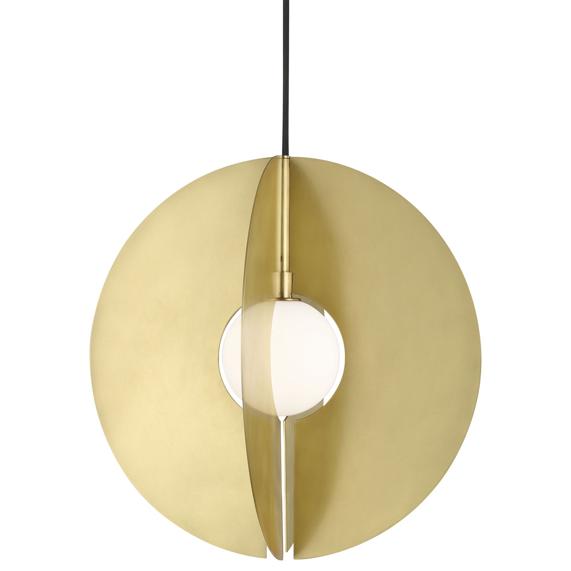 Orbel Round Pendant - Brass