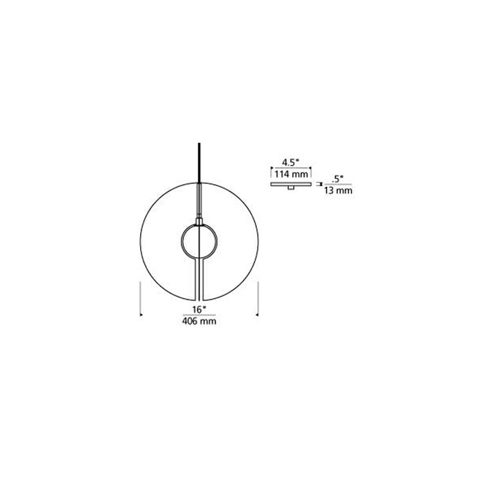 Orbel Round Pendant - Diagram