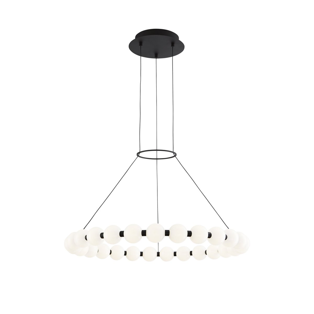 Orbet 30" Chandelier - Nightshade Black Finish