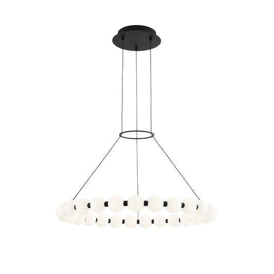 Orbet 30" Chandelier - Nightshade Black Finish