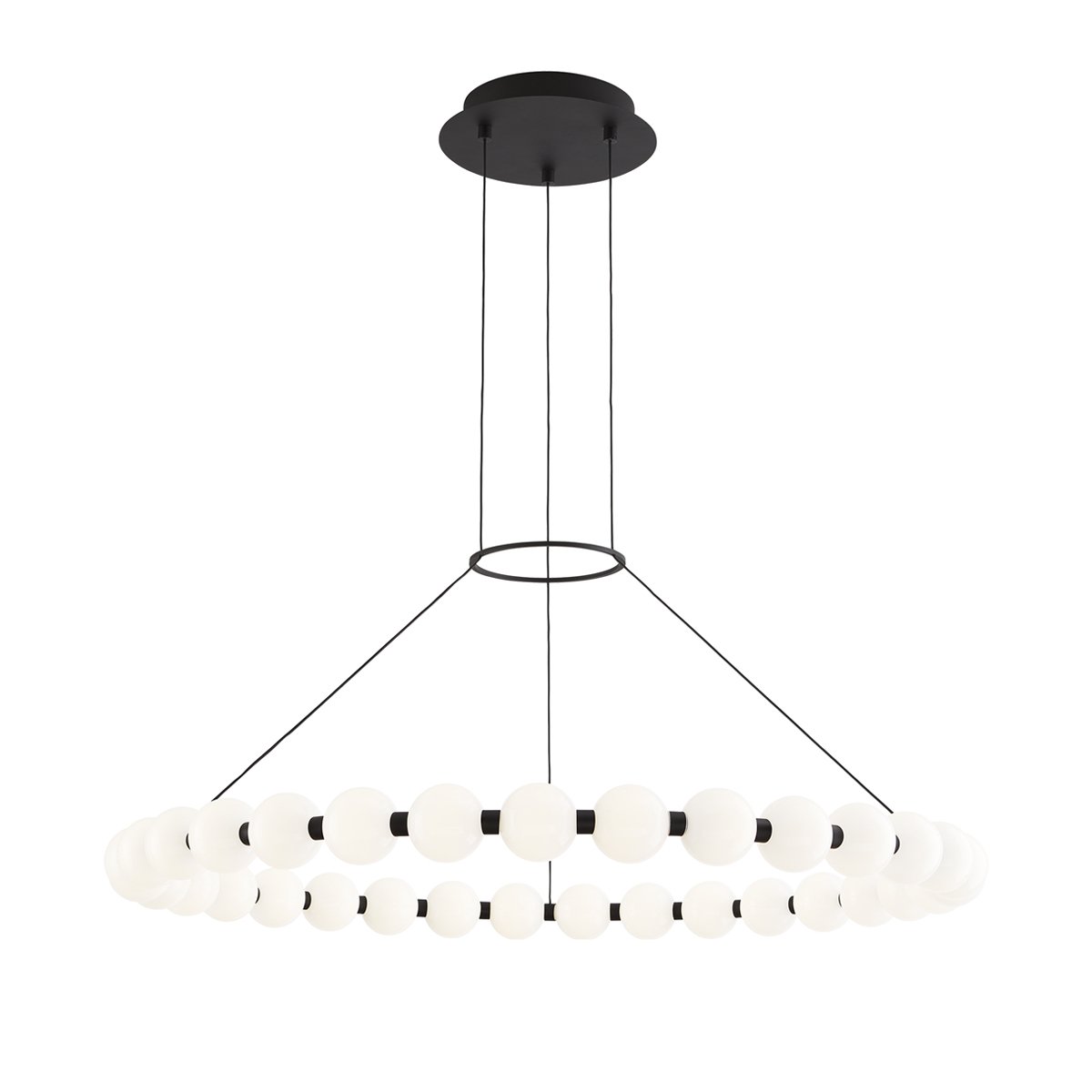 Orbet 36" Chandelier - Nightshade Black Finish