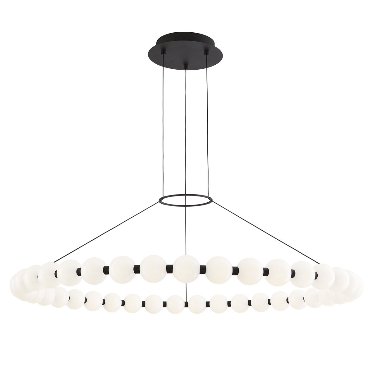 Orbet 42" Chandelier - Nightshade Black Finish