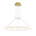 Load image into Gallery viewer, Orbet 36" Chandelier - Natural Brass Finish
