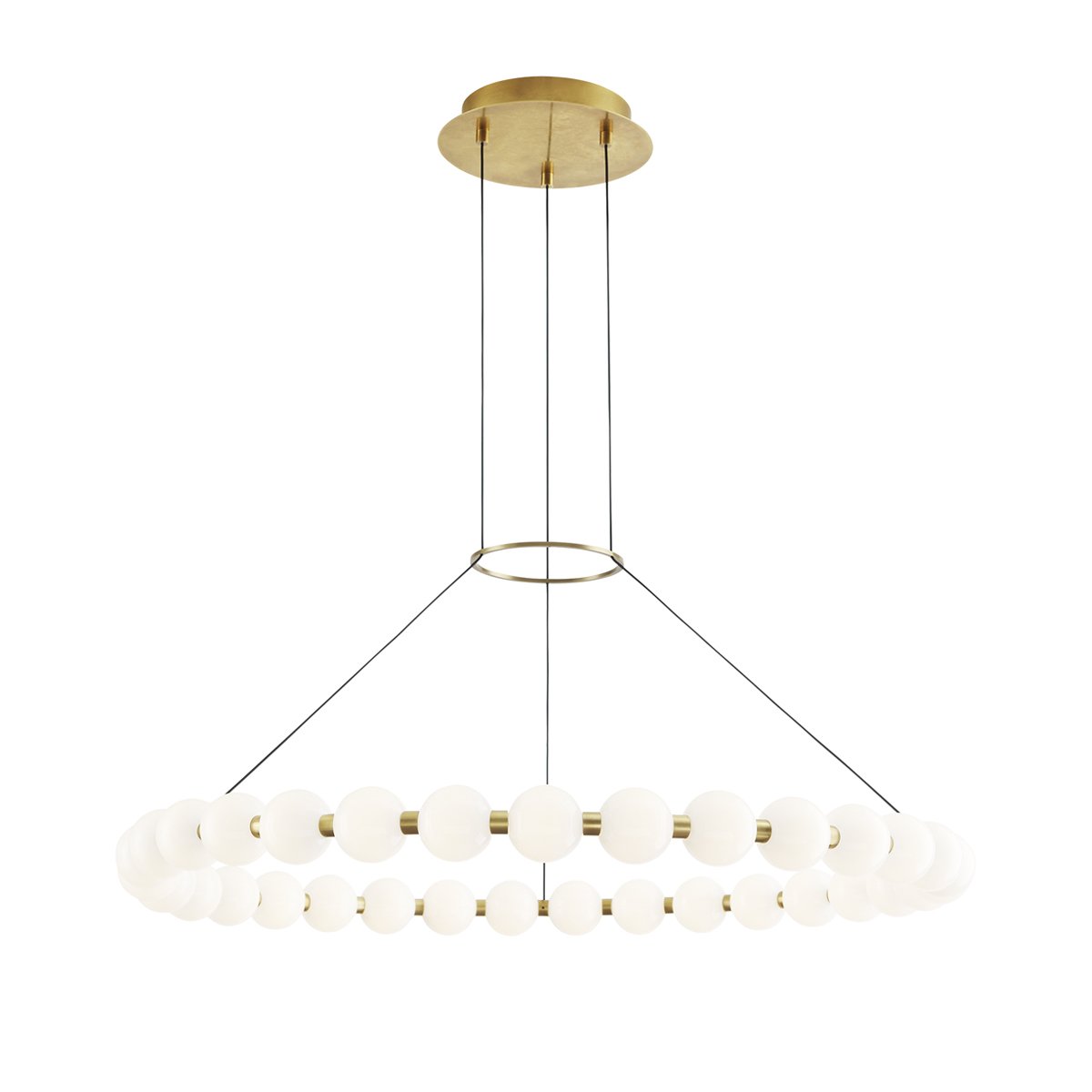 Orbet 36" Chandelier - Natural Brass Finish