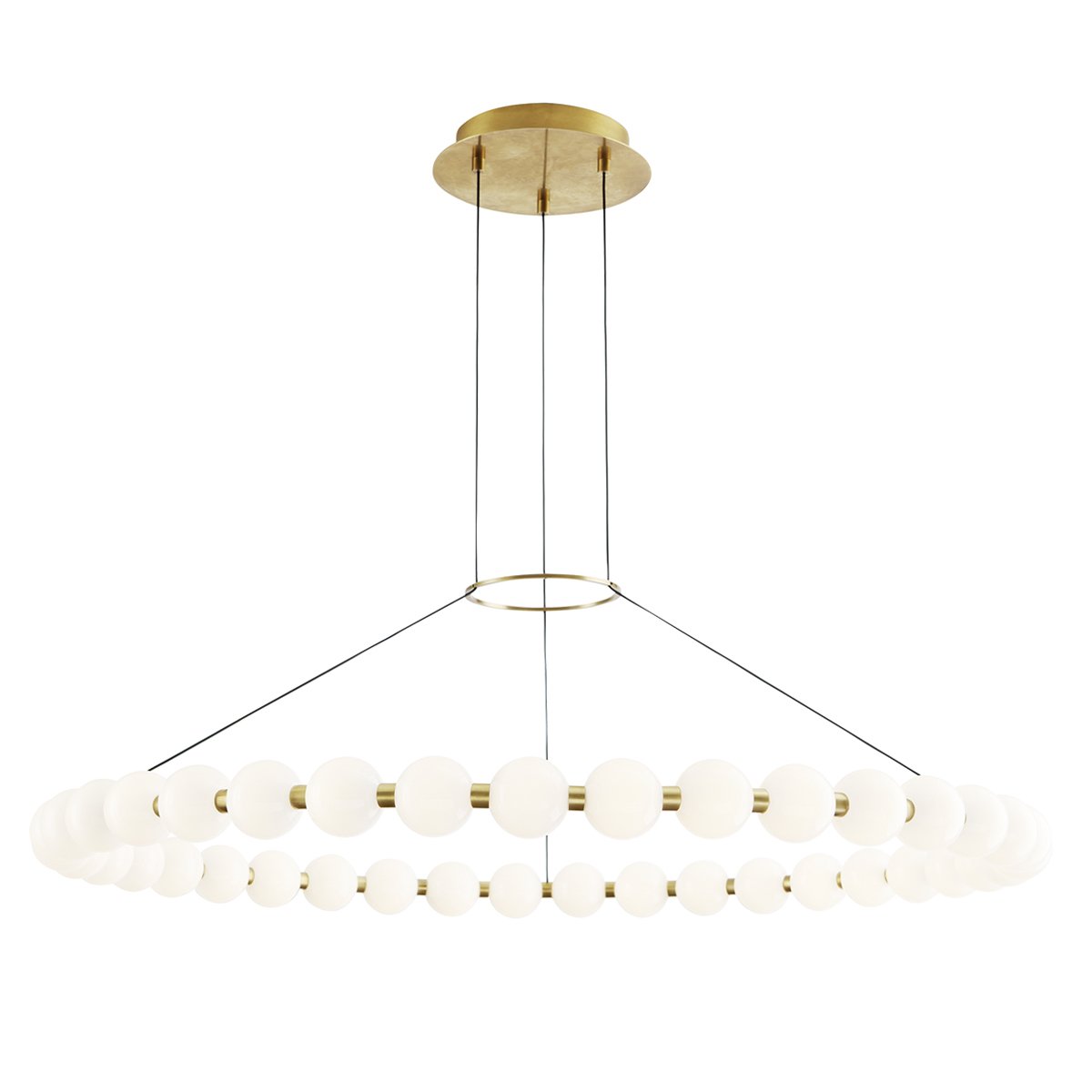 Orbet 42" Chandelier - Natural Brass Finish