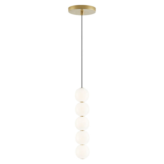 Orbet 5-Light Pendant - Natural Brass Finish