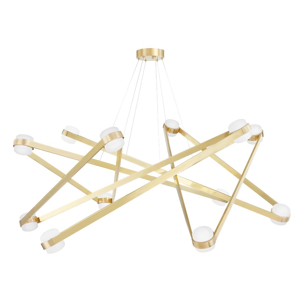 Orbit Large Chandelier - Aged Brass Finish