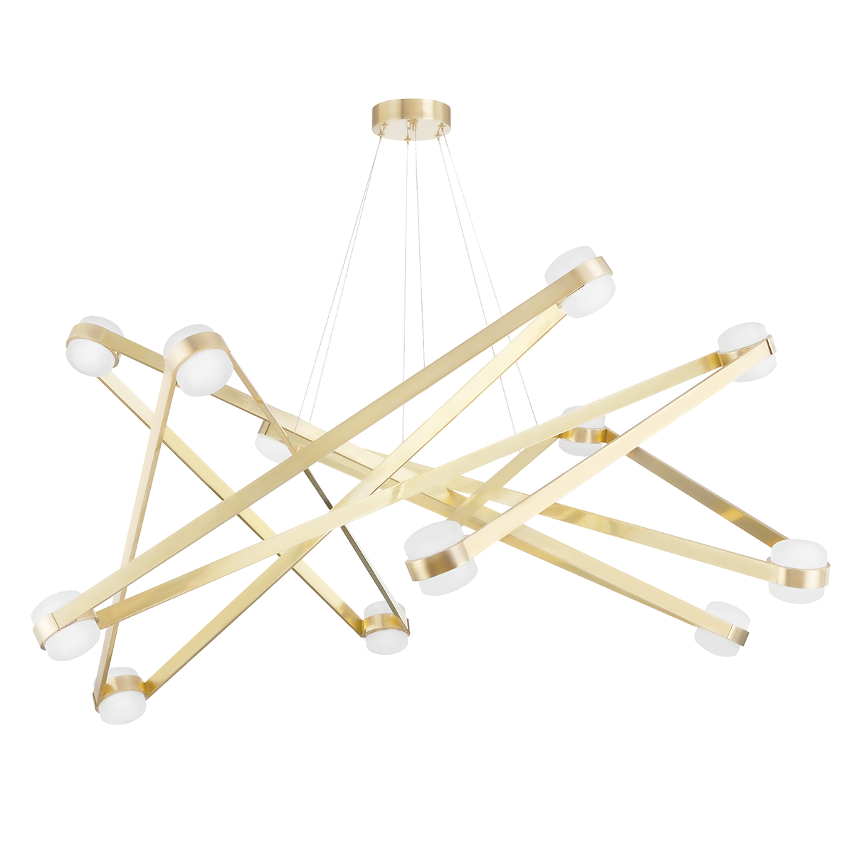 Orbit Large Chandelier - Aged Brass Finish