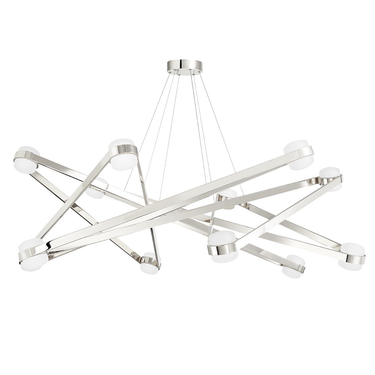 Orbit Large Chandelier - Polished Nickel Finish