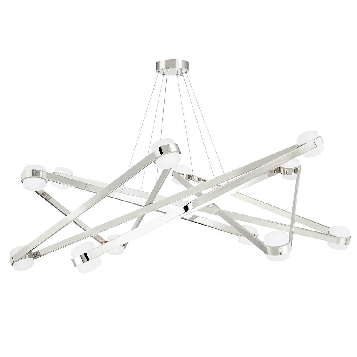 Orbit Large Chandelier - Polished Nickel Finish