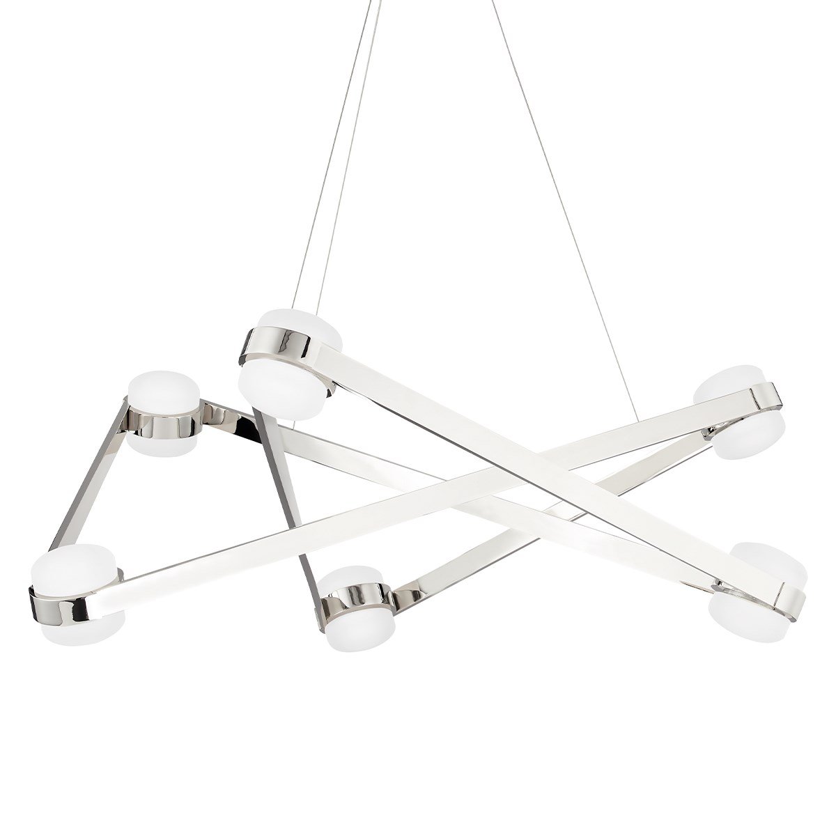 Orbit Small Chandelier - Polished Nickel Finish