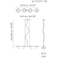 Load image into Gallery viewer, Orchid LED Linear Suspension - Diagram
