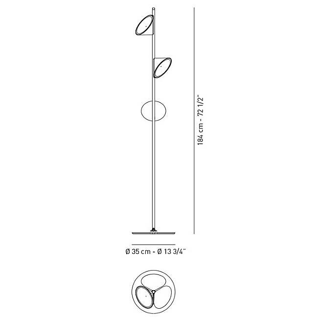 Orchid LED Floor Lamp - Diagram