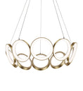 Load image into Gallery viewer, Oros Large LED Chandelier - Antique Brass Finish
